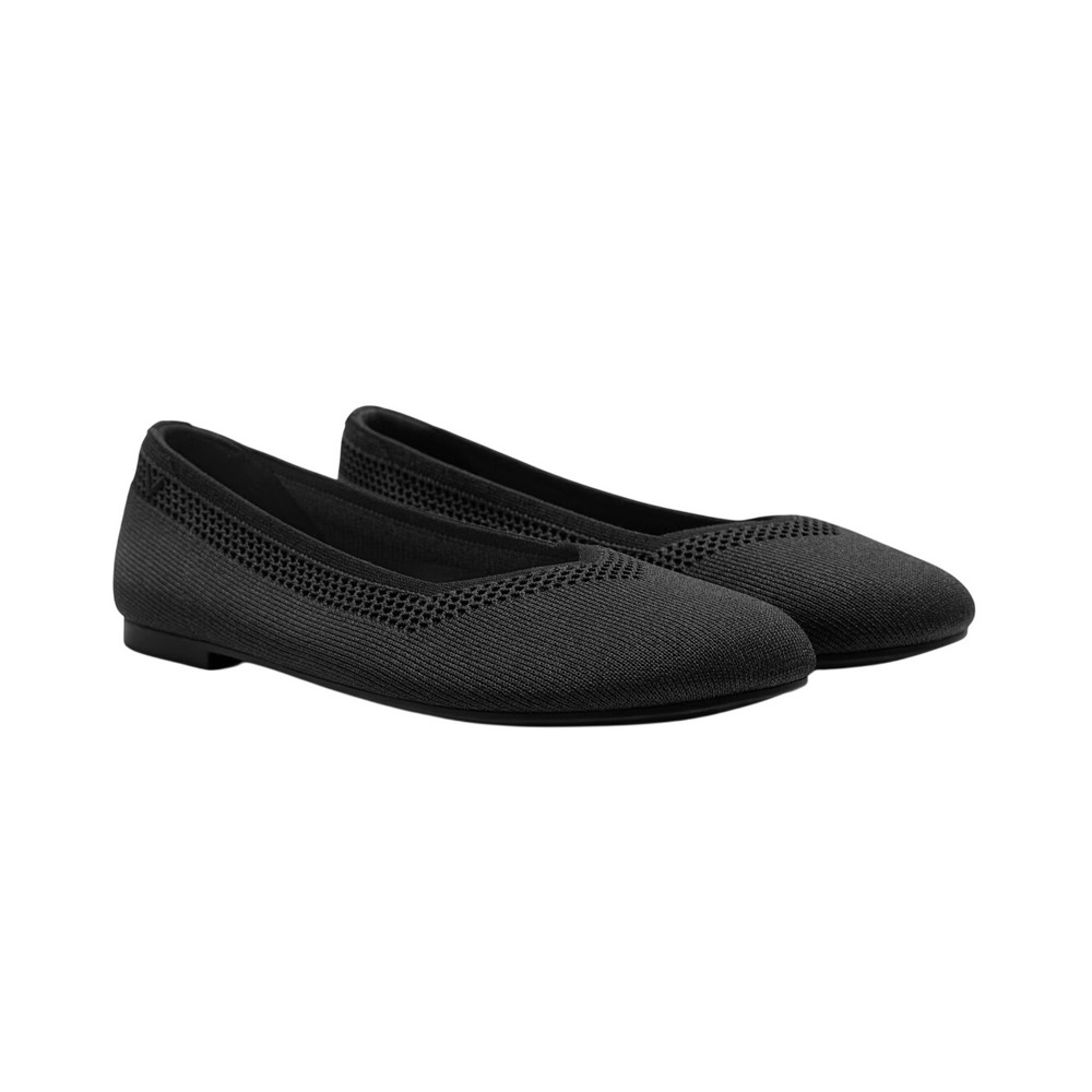 Vivaia grey black ballet flat round toe | SZ: 35 EU 5 US